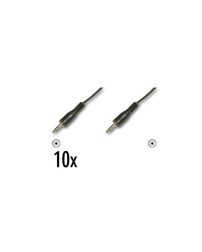 NILOX TECH - Cavo audio connettore jack 3.5mm a connettore jack 3.5mm, lunghezza cavo 1.5 mt, confezione da 10 pezzi, connettor