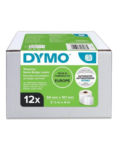 FORMATO CONVENIENZA 12 ROTOLI - LABELWRITER ETICHETTE 54x101MM - BIANCO - 220 etichette a rotolo