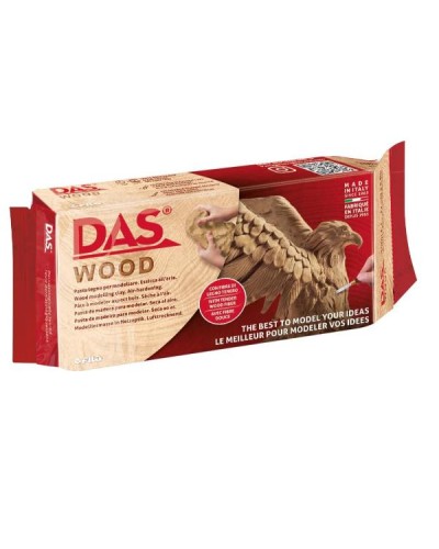 DAS WOOD-PASTA DA MODELLARE CON FIBRE DI LEGNO-350 G