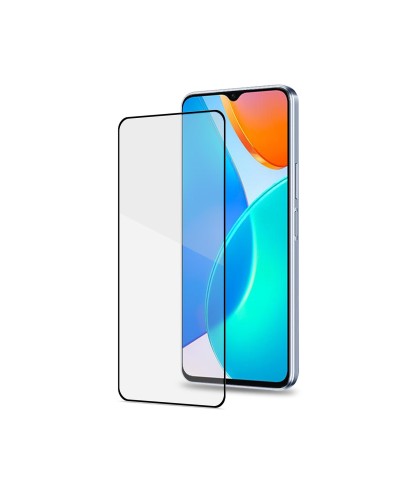 FULLGLASS - Vetro 9H con bordo colorato nero compatibile con Honor X6/ Honor X8 5G/ Honor 70 Lite/ Honor X8a