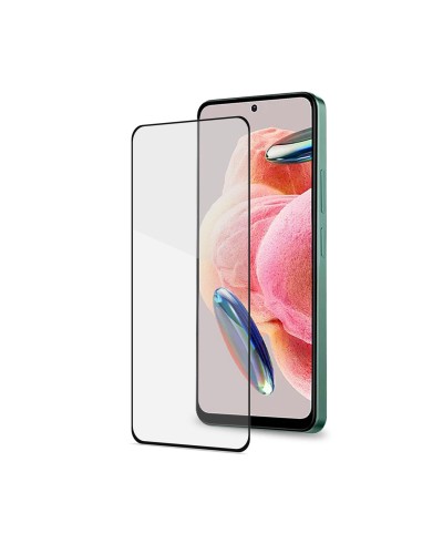 FULLGLASS - Vetro 9H con bordo colorato nero compatibile con Xiaomi Redmi Note 12 4G/ Redmi Note 12 5G