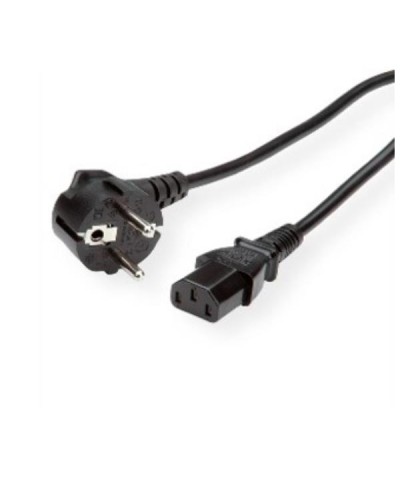 NILOX TECH - Cavo di Alimentazione con spina di sicurezza angolata a 90° con connettore CEE 7/7 a connettore IEC C13, maschio 