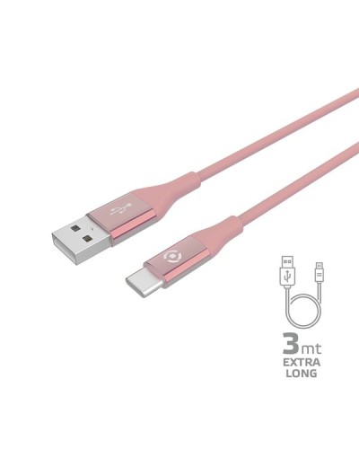 USBTYPECCOL3M - Cavo USB-A a USB-C, lunghezza 3 metri, potenza massima 15 Watt, guaina ultra resistente