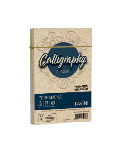 CALLIGRAPHY pergamena - Nocciola - 12x18 cm - 90g/m2 – 25 buste