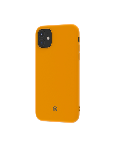 LEAF - Cover in TPU con rivestimento in silicone e finitura soft touch colore giallo compatibile con Apple iPhone 11