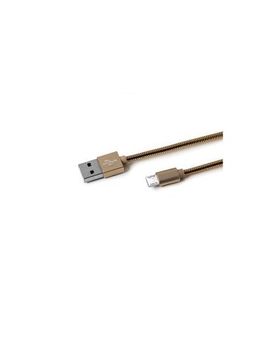 USBMICROSNAKE - Cavo USB-A a Micro Usb, lunghezza 1 metro, rivestito in materiale metallico, potenza massima 12 Watt
