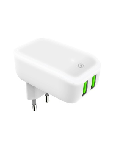 TC2USBLED - 12W 2 USB-A Wall Charger with Night Light [TURBO]