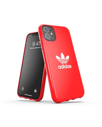 ADIDAS ORIGINALS - Cover in TPU flessibile con bordi rialzati colore rosso compatibile con Apple iPhone 12 Pro Max