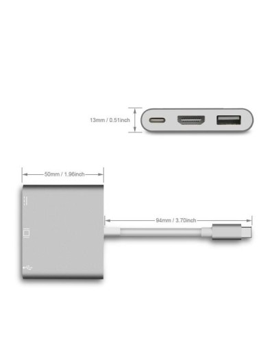 NILOX TECH - Mini docking station con porta USB-C 3.1, 1 porta USB, HDMI 4K