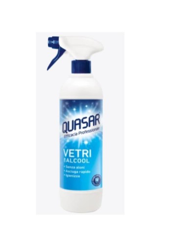 QUASAR VETRI CON ALCOOL SPRAY 580ML CONF.12