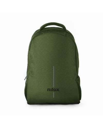 NILOX TECH - Zaino per Notebook/Laptop fino a 15.6'''', realizzato in materiale riciclato, catarifrangente frontale, 2 ampi sco