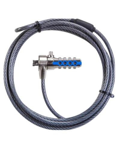 Targus DEFCON™ T-Lock – Cavo di Sicurezza con Combinazione Reimpostabile per Laptop e Desktop