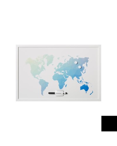 Lavagna Mappa Mondo Magnetica Bi-Office 60x40 cm