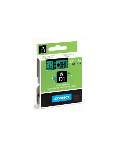 Nastri standard D1 9mmx7m nero/verde
