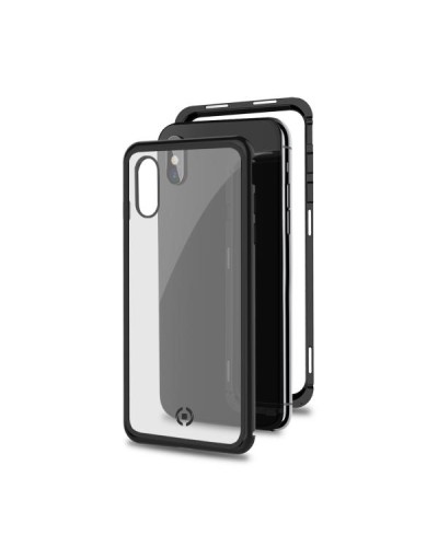 ATTRACTION - Cover magnetica con bordi in alluminio, protezione 360° compatibile con Apple iPhone Xs Max