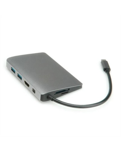 NILOX TECH - Docking station con connessione porta Type-C 3.2, 9in1: Hdmi, mini Display Port, Power Delivery, RJ45, 2 x USB, Ja