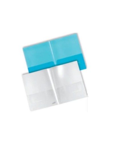 CARTELLINA DOPPIA TASCA INTERNA BLU CONF.5