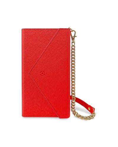 ATHENA - Pochette universale a portafoglio effetto safiano con chiusura magnetica compatibile con smartphone fino a 6.9" dimens