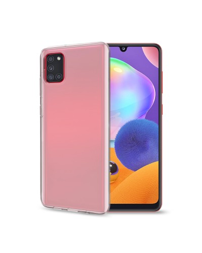 GELSKIN - Cover morbida trasparente nero in TPU compatibile con Samsung Galaxy A31