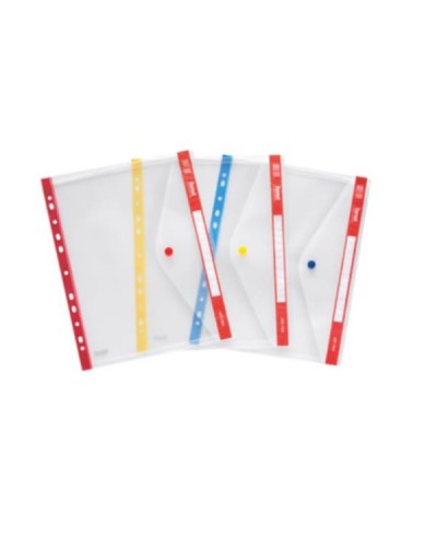 BUSTA C/BOTTONE ED ETICHETTA PERSONALIZZABILE - GIALLO