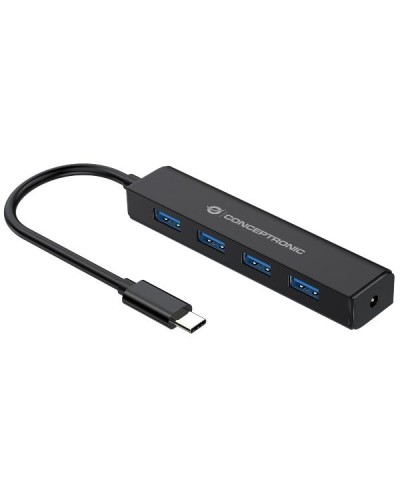 HUB USB-C 3.2 Gen1 4-PORTE USB-A 3.0 con Jack Alimentazione