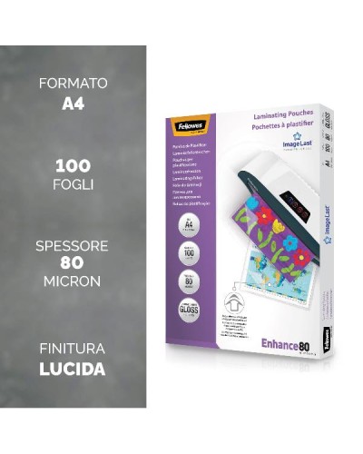 ImageLast Pouches plastificazione A4 80 Mic - cf.100