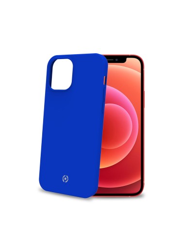FEELING - Cover morbida in silicone liquido con finitura soft touch e bordi anti scivolo colore blu compatibile con Apple iPhon