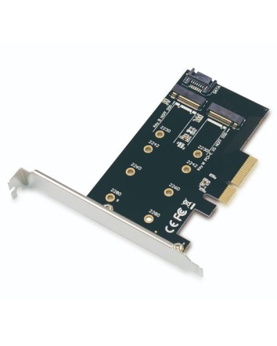 ADATTATORI PCIe 2-in-1 M.2 SSD SATA NVMe