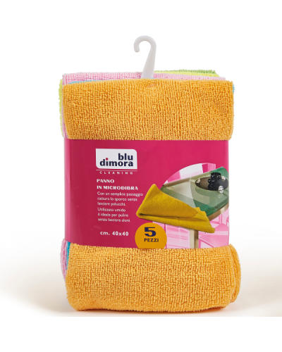 SET 5 PANNI MICROFIB MULTIUSO 40X40