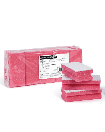 Confezione 10 SPUGNE "PRO Color" FIBRA ANTIGRAFFIO - rosso