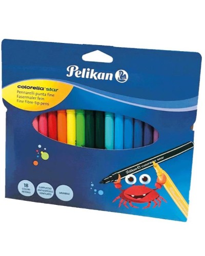 PELIKAN - Pennarelli Colorella Star 18 Colori