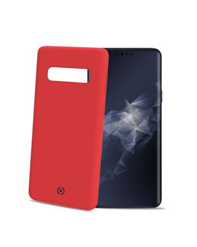 FEELING - Cover morbida in silicone liquido con finitura soft touch e bordi anti scivolo colore rosso compatibile con Samsung G