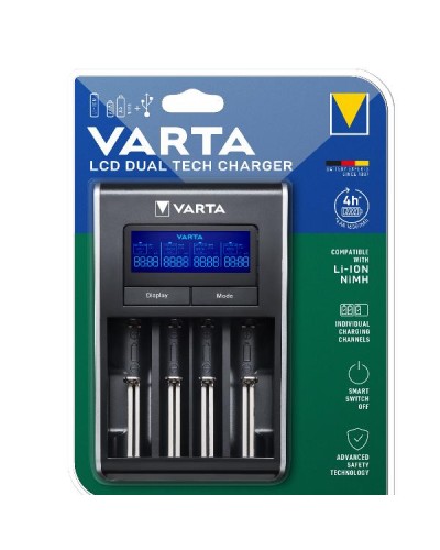 Batteria Ricaricabile AA Stilo, 1350 mAh, Confezione da 4 Pezzi, Pre-caricate, Pronte all''Uso