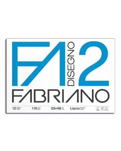 ALBUM DISEGNO FABRIANO F2 LISCIO COLLATO 33x48cm
