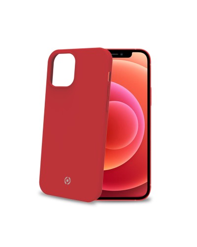 FEELING - Cover morbida in silicone liquido con finitura soft touch e bordi anti scivolo colore rosso compatibile con Apple iPh