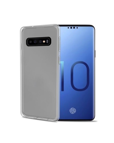GELSKIN - Cover morbida trasparente nero in TPU compatibile con Samsung Galaxy S10+