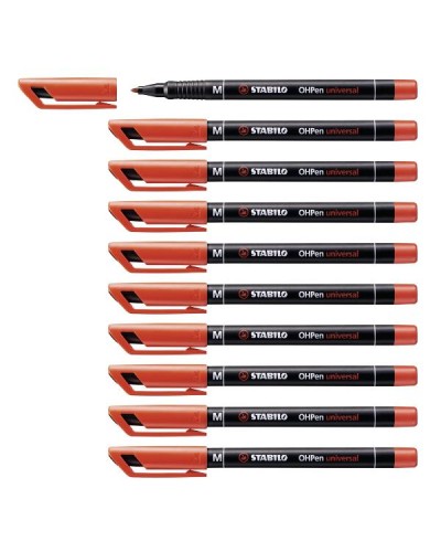 CF10 STABILO OHPEN MEDIA ROSSO