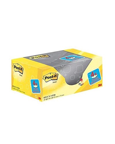 VALUE PACK 20 POST IT GIALLO 38X51