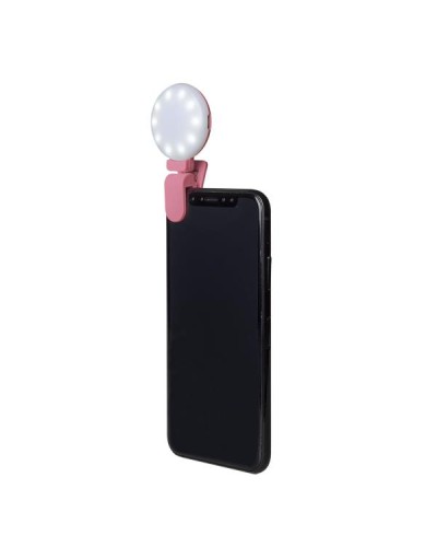 CLICKLIGHT - Luce flash aggiuntiva per smartphone, compatibilità universale, clip regolabile, 3 diverse tonalità di luce, ric