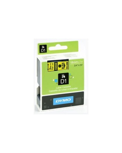 Nastri standard D1 19mmx7m nero/giallo