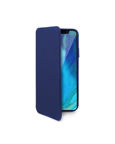 PRESTIGE - Custodia ad agenda ultrasottile con finitura morbida con effetto opaco colore blu compatibile con Apple iPhone Xs Ma