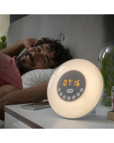 Oplaadbare Zonsopgangwekker met Luidspreker Sunrilk InnovaGoods