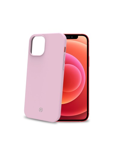 FEELING - Cover morbida in silicone liquido con finitura soft touch e bordi anti scivolo colore rosa compatibile con Apple iPho
