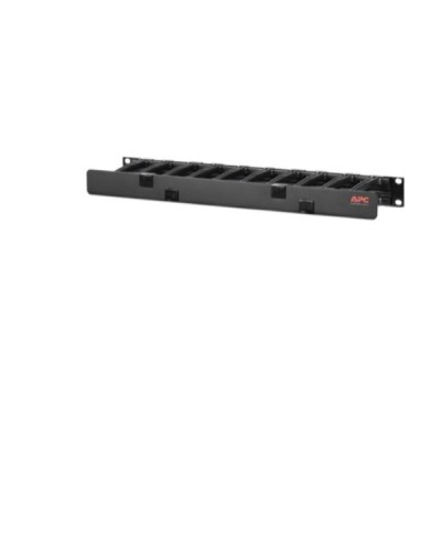 Horizontal Cable Manager, 1U x 4" Deep, Single-Sided with Cover