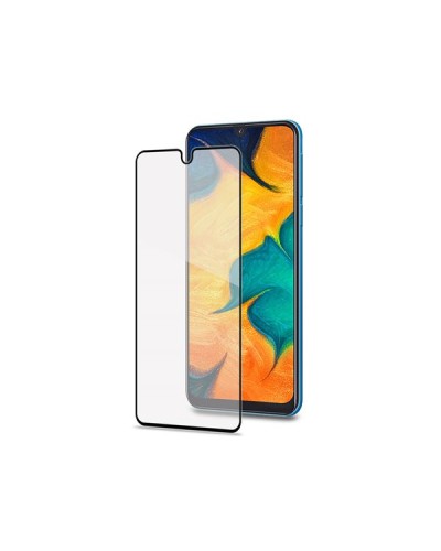 FULLGLASS - Vetro 9H con bordo colorato nero compatibile con Samsung Galaxy A40/ A40 Enterprise Edition