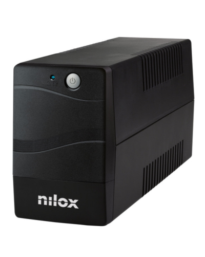 NILOX TECH - UPS Premium Line INTERACTIVE 600VA, connessione USB, 2 Prese d’uscita protette da blackout, stabilizzazione Tens