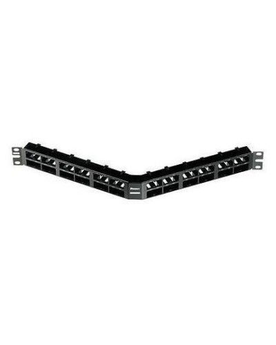 PANNELLO 1U ANGOLATO PER 48 RJ45S NERO