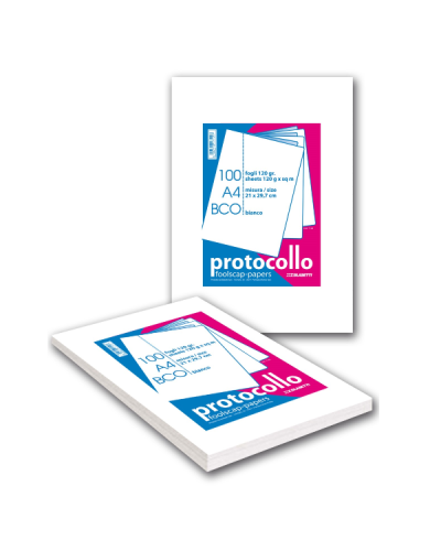 CF100 FOGLI PROTOCOLLO 120GR BIANCO