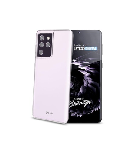 GELSKIN - Cover morbida trasparente nero in TPU compatibile con Samsung Galaxy S21 Ultra 5G/ Galaxy S21 Ultra 5G Enterprise Edi