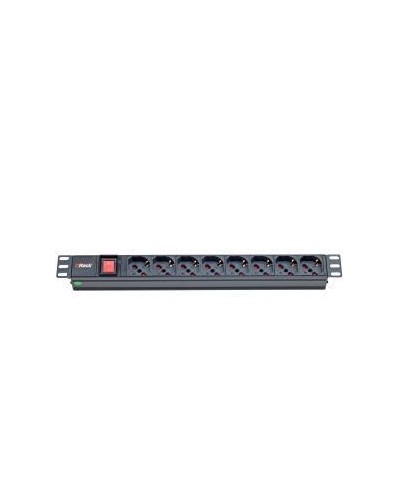 PDU 1U 8 PRESE UNIVERSALE CON INTERRUTTORE LUMINOSO - SPINA SCHUKO 16A